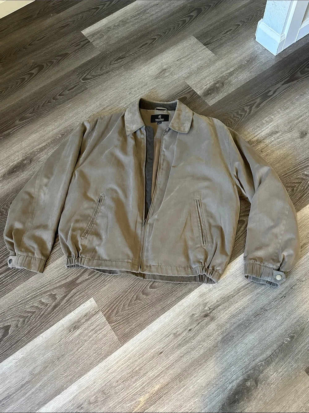 Vintage Gary Player Classic Men's Beige Zip-Front Jacket
